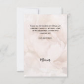 Birthday foto white floral elegant bedankkaart (Achterkant)