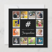 Birthday Fotocollage Sjabloon Elke pagina Naam zwa (Voorkant)