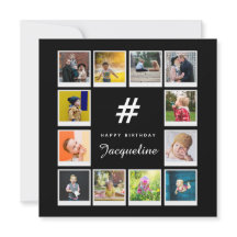 Birthday Fotocollage Sjabloon Elke pagina Naam zwa