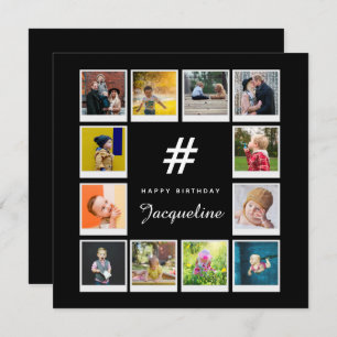 Birthday Fotocollage Sjabloon Elke pagina Naam zwa