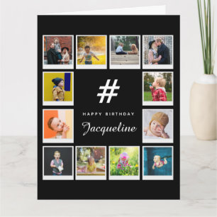 Birthday Fotocollage Sjabloon Elke pagina Naam zwa