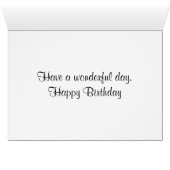 Birthday Fox in sneeuwkaart (Binenzijde Horizontaal (Onderkant))