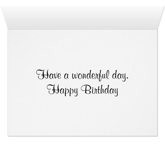 Birthday Fox in sneeuwkaart (Binenzijde Horizontaal (Onderkant))