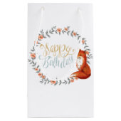 Birthday Fox Wreath Klein Cadeauzakje (Achterkant)