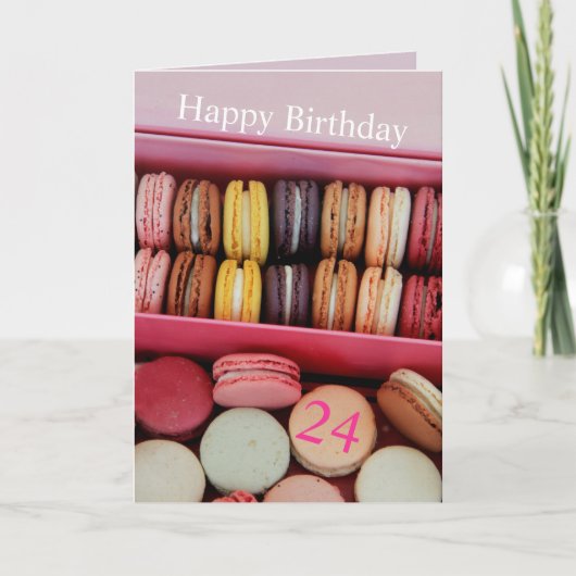  Birthday Franse macaron Kaart (Voorkant)