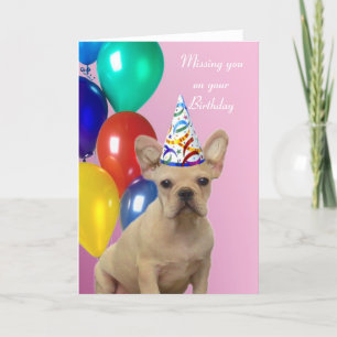 Birthday French Bulldog Kaart