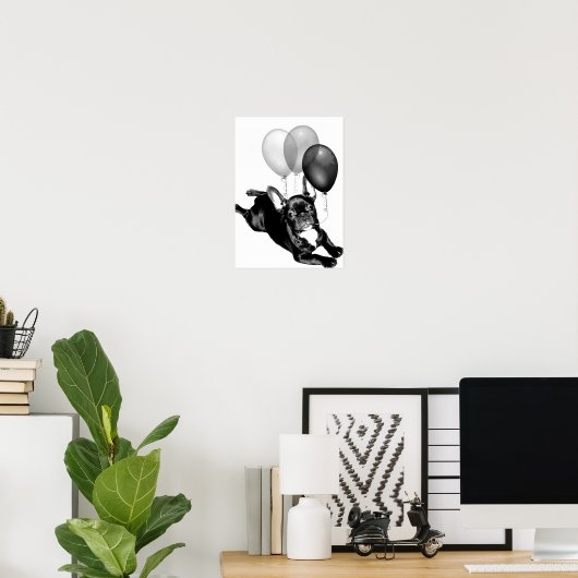 Birthday French Bulldog poster (Thuiskantoor)