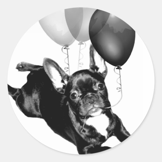 Birthday French Bulldog stickers (Voorkant)