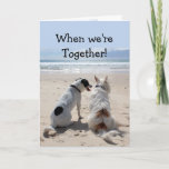 Birthday Friend Cute Dogs Humor Kaart<br><div class="desc">Deze twee zoete honden zijn hier om je een fijne verjaardag te wensen en een glimlach op je vriend te brengen. Als we samen zijn,  is de wereld niet zo RUFF</div>