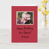 Birthday Friend Orchid Kaart (Gele Bloem)