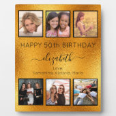 Birthday Friends Gold foto collage Fotoplaat (Voorkant)