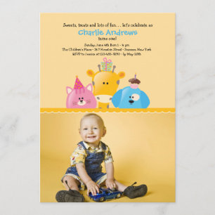 Birthday Friends Photo Invitation Kaart