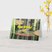 Birthday frog kaart (Gele Bloem)