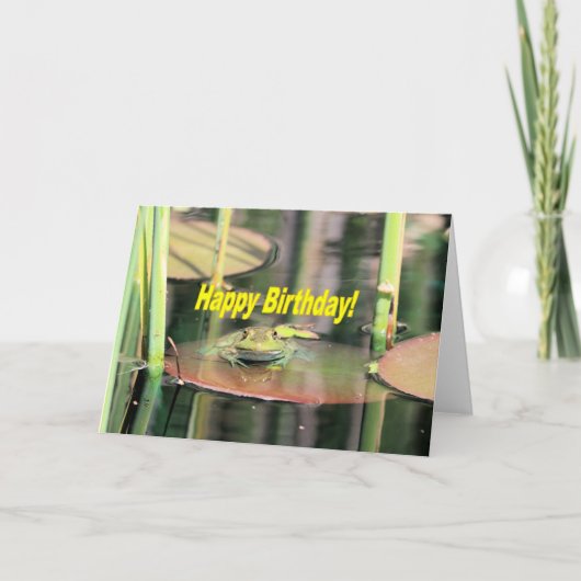Birthday frog kaart (Voorkant)