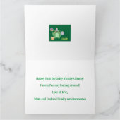 Birthday Frog Pet Ballonnen Cake Cadeauontwerp Kaart (Binnen)