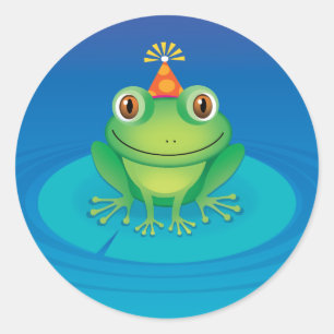 Birthday Frog Ronde Sticker