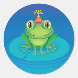 Birthday Frog Ronde Sticker