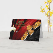 BIRTHDAY, FROM ALL OF US, MUSICIANS, HUMOR KAART (Gele Bloem)