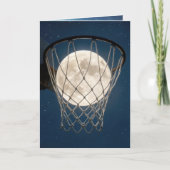 Birthday Full Moon In a Basketball Net Kaart (Voorkant)