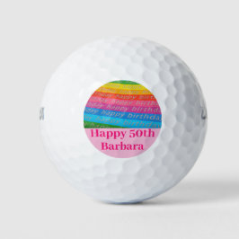 Birthday Fun Colorful Rainbow Golfballen