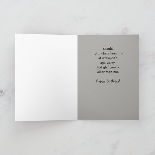 Birthday Fun Laughing Seal Age Humor Kaart (Binnen)