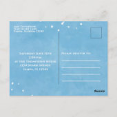 Birthday Fun Simple Whimsical Sharks Blue Ocean Briefkaart (Achterkant)