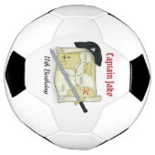 Birthday Fun Whimsical Pirate Pet Treasure Map Voetbal (Gedraaid)