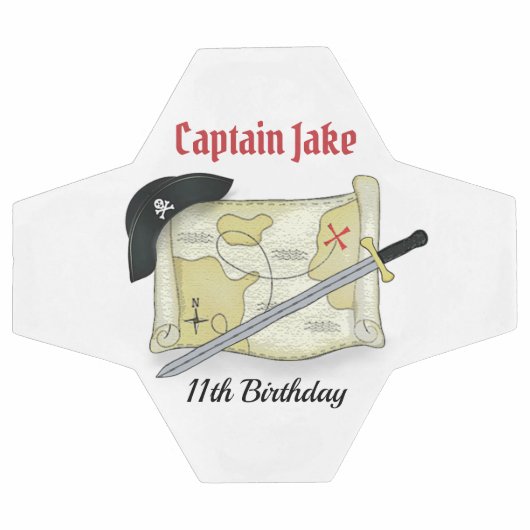 Birthday Fun Whimsical Pirate Pet Treasure Map Voetbal (Enkel)