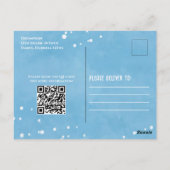 Birthday Fun Whimsical Sharks Ocean QR Code Briefkaart (Achterkant)