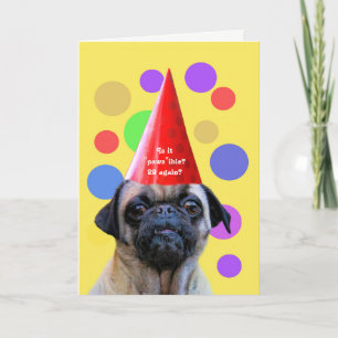 Birthday Funny 29 opnieuw met Cute Dog Kaart