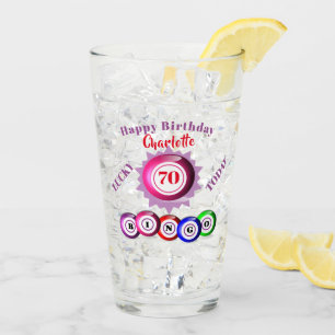 Birthday Funny Bingo Thed Glass Glas