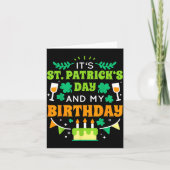 Birthday Funny Born On St Patricks Day 2020  Kaart (Voorkant)