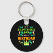 Birthday Funny Born On St Patricks Day 2020  Sleutelhanger (Voorkant)