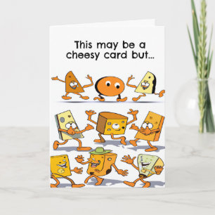 Birthday Funny Cheesy Best Wishes Kaart