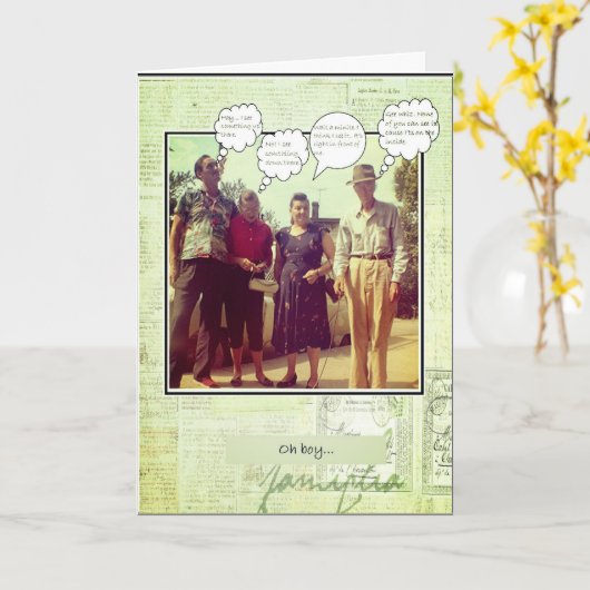 Birthday Funny Kaart (Gele Bloem)