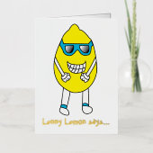 Birthday Funny Lemon Folie Wenskaart (Voorkant)