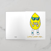 Birthday Funny Lemon Folie Wenskaart (Buiten Laag)