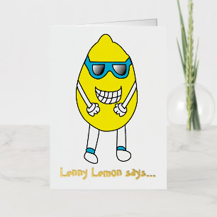 Birthday Funny Lemon Folie Wenskaart