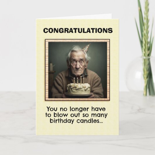 Birthday Funny Old Man Birthday Kaart (Voorkant)