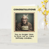Birthday Funny Old Man Birthday Kaart (Gele Bloem)