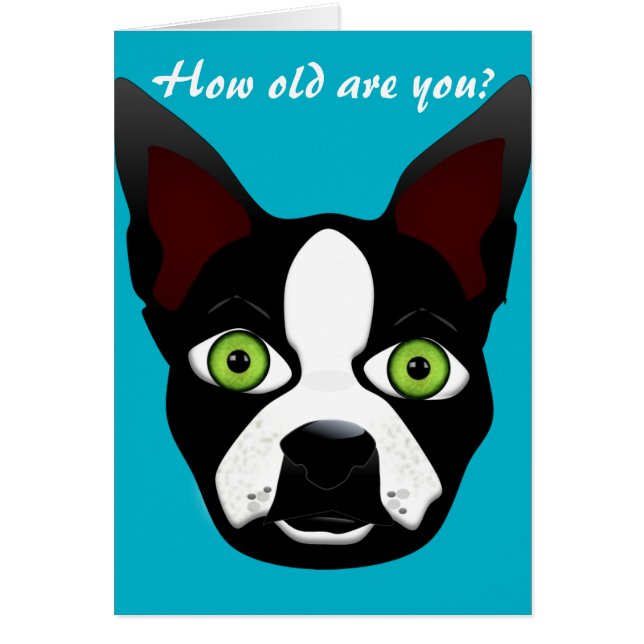 Birthday Funny Retro Boston Terrier Rescue Dog (Voorkant)