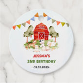 Birthday Fute Farm Animals Party Bedankjes Labels (Voorkant)