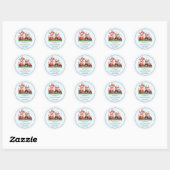 Birthday Fute Farm Animals Party Ronde Sticker (Vel)