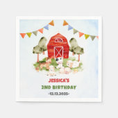 Birthday Fute Farm Animals Party Servet (Voorkant)