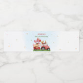 Birthday Fute Farm Animals Party Waterfles Etiket (Enkel label)