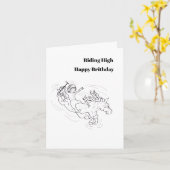 Birthday G Card : Riding High . Kaart (Gele Bloem)