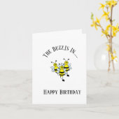Birthday G Kaart : de Buzz is in (Gele Bloem)