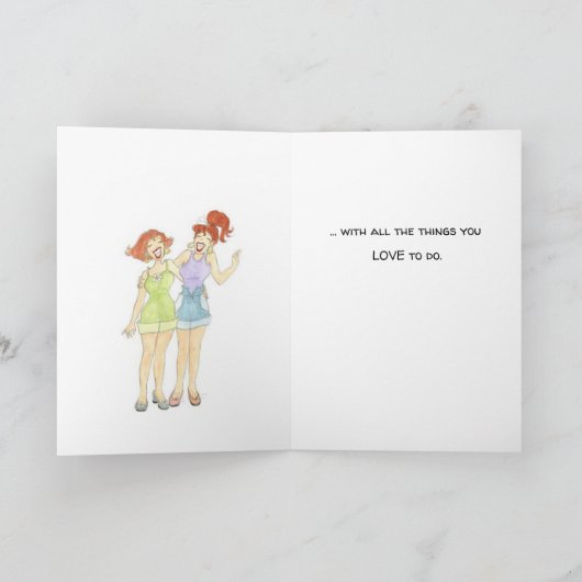 Birthday Gal Card Kaart (Binnen)