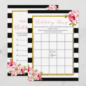 Birthday Games x2 - hoe oud | bingo Kaart (Voorkant / Achterkant)