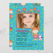 Birthday Garden Fotouitnodiging Kaart (Voorkant / Achterkant)